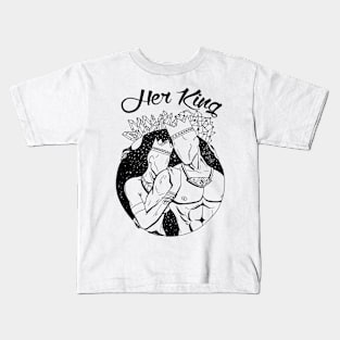 King and Queen Of The Stars - Her King Kids T-Shirt